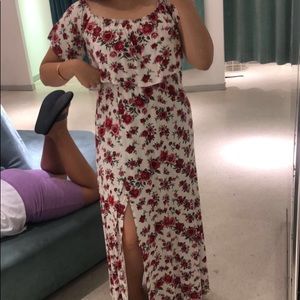 HM off the shoulder maxi dress